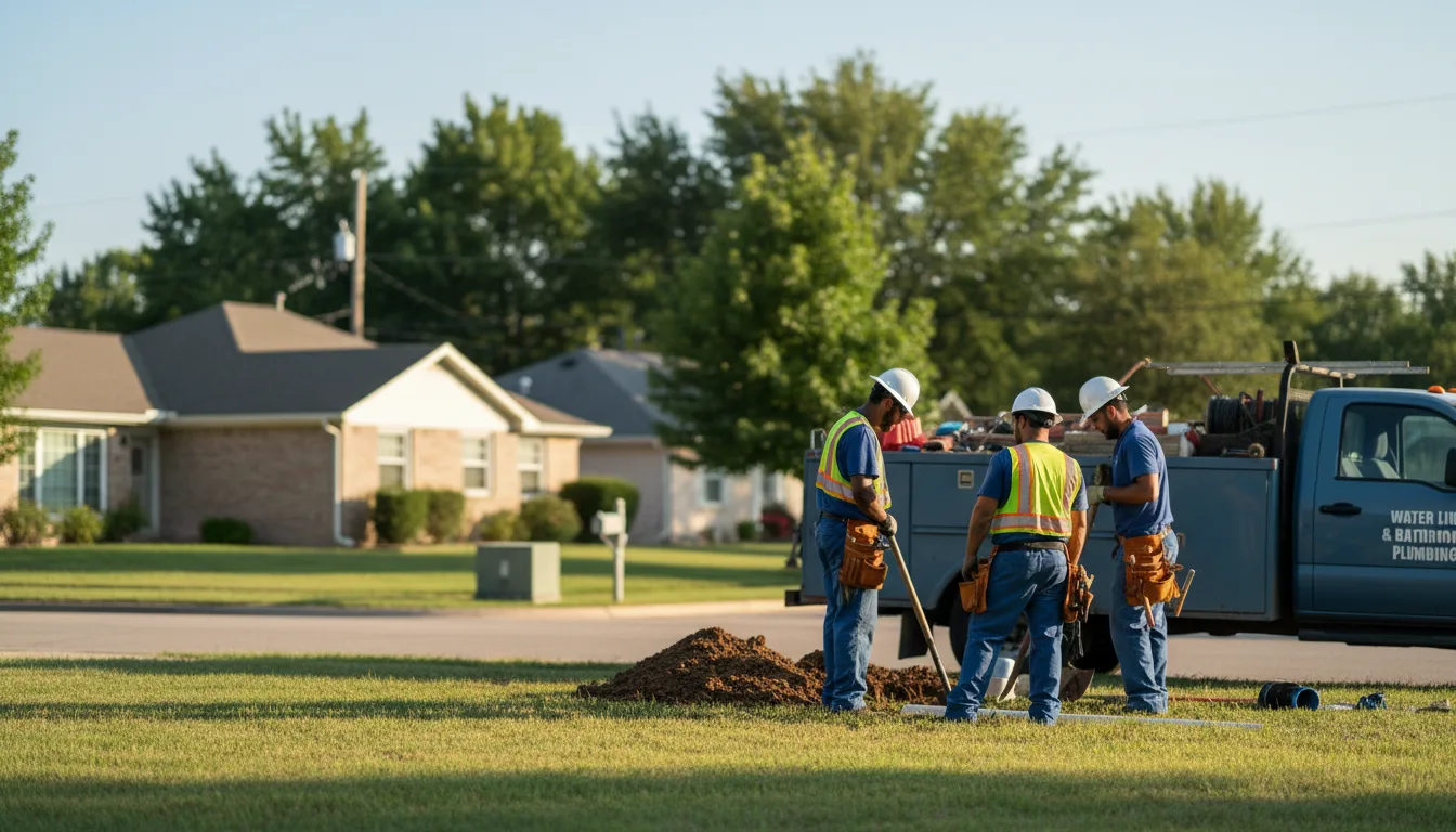 Residential water line and bathroom plumbing service in Boutte, LA